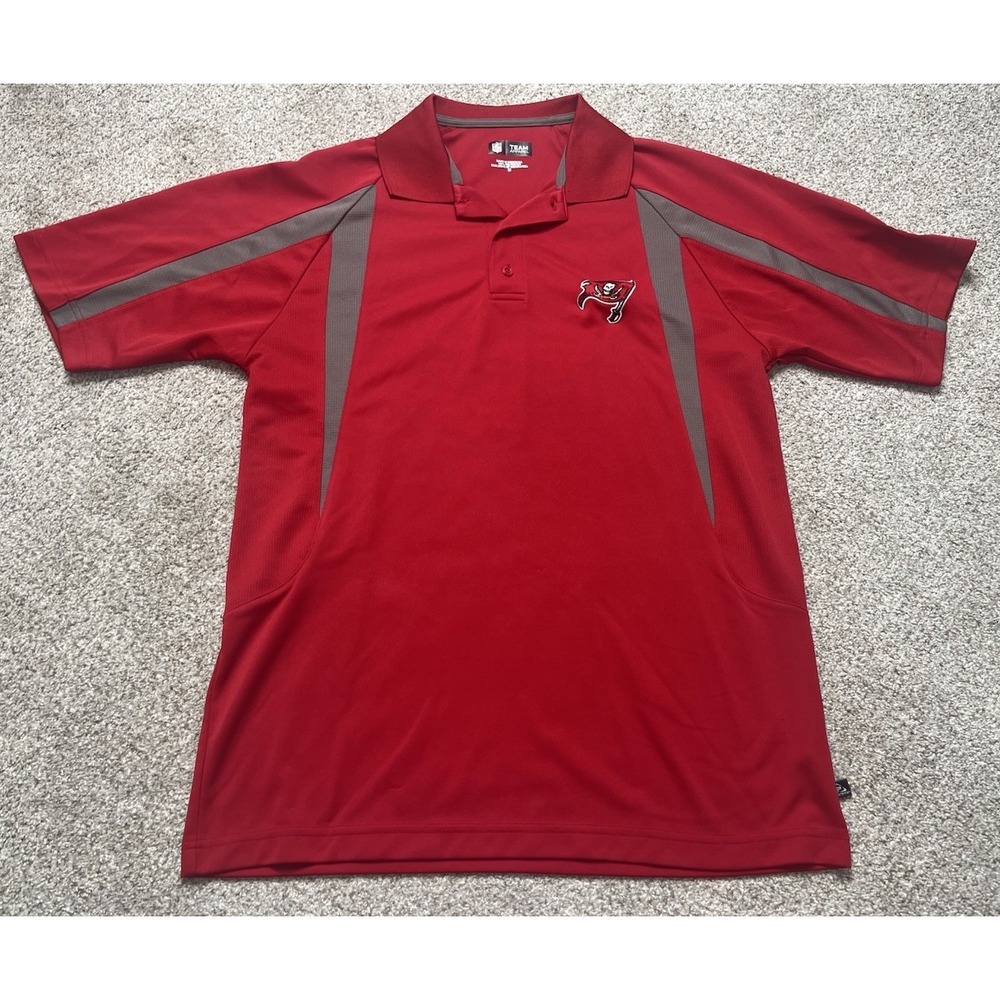 NFL Team Apparel Tampa Bay Buccaneers‎ Red Polo Shirt Size Medium
